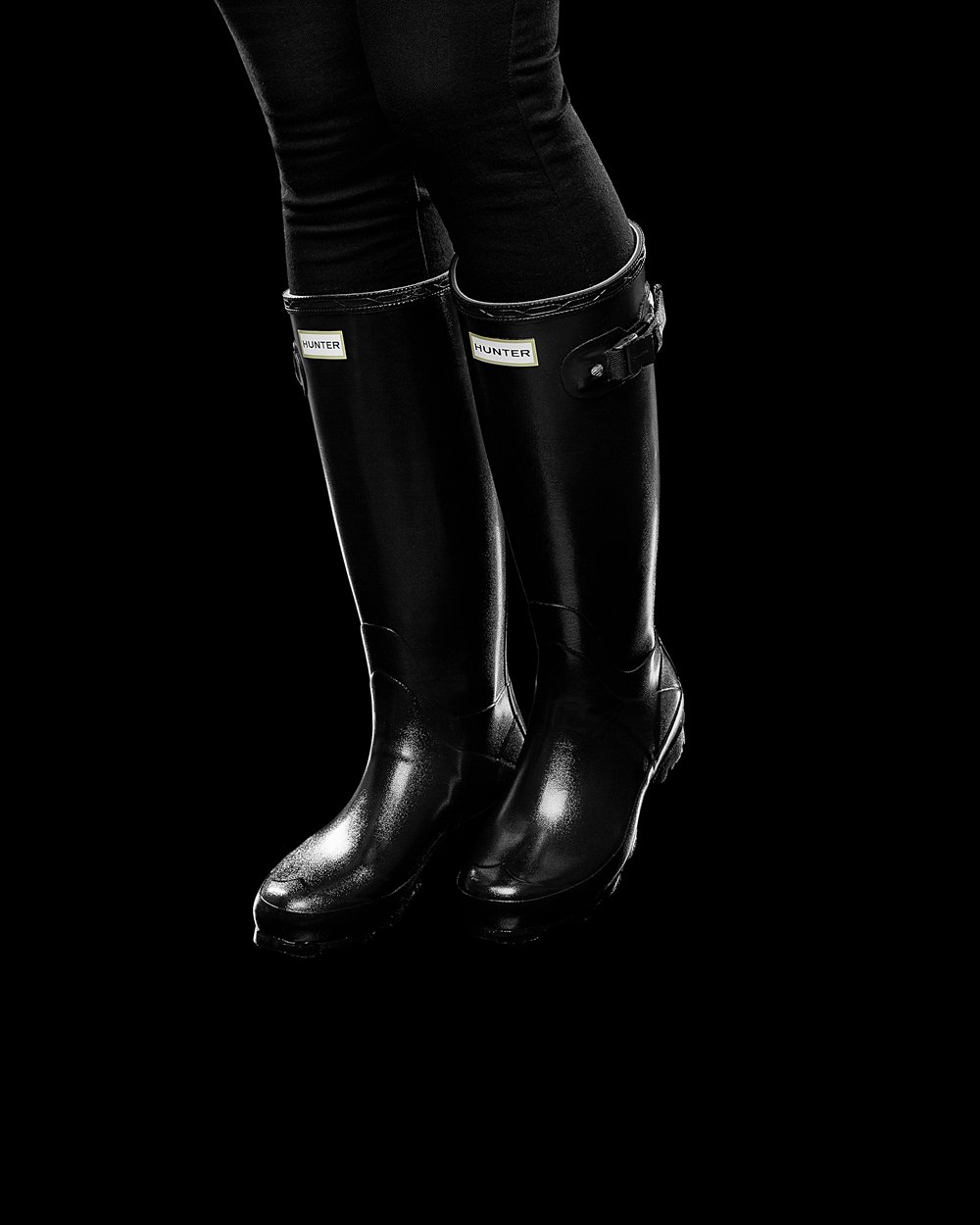Galochas Altas Hunter Feminina Pretas - Norris Field Gloss - 56GAPMFZT